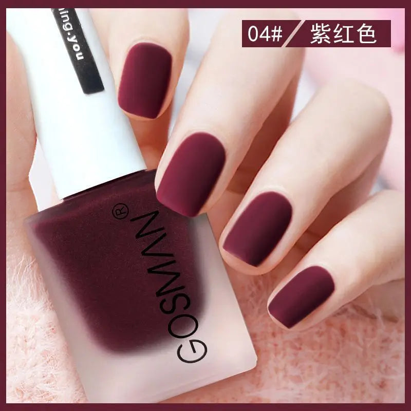 Waterproof Velvet Matte Quick Dry Nail Polish Pink Color