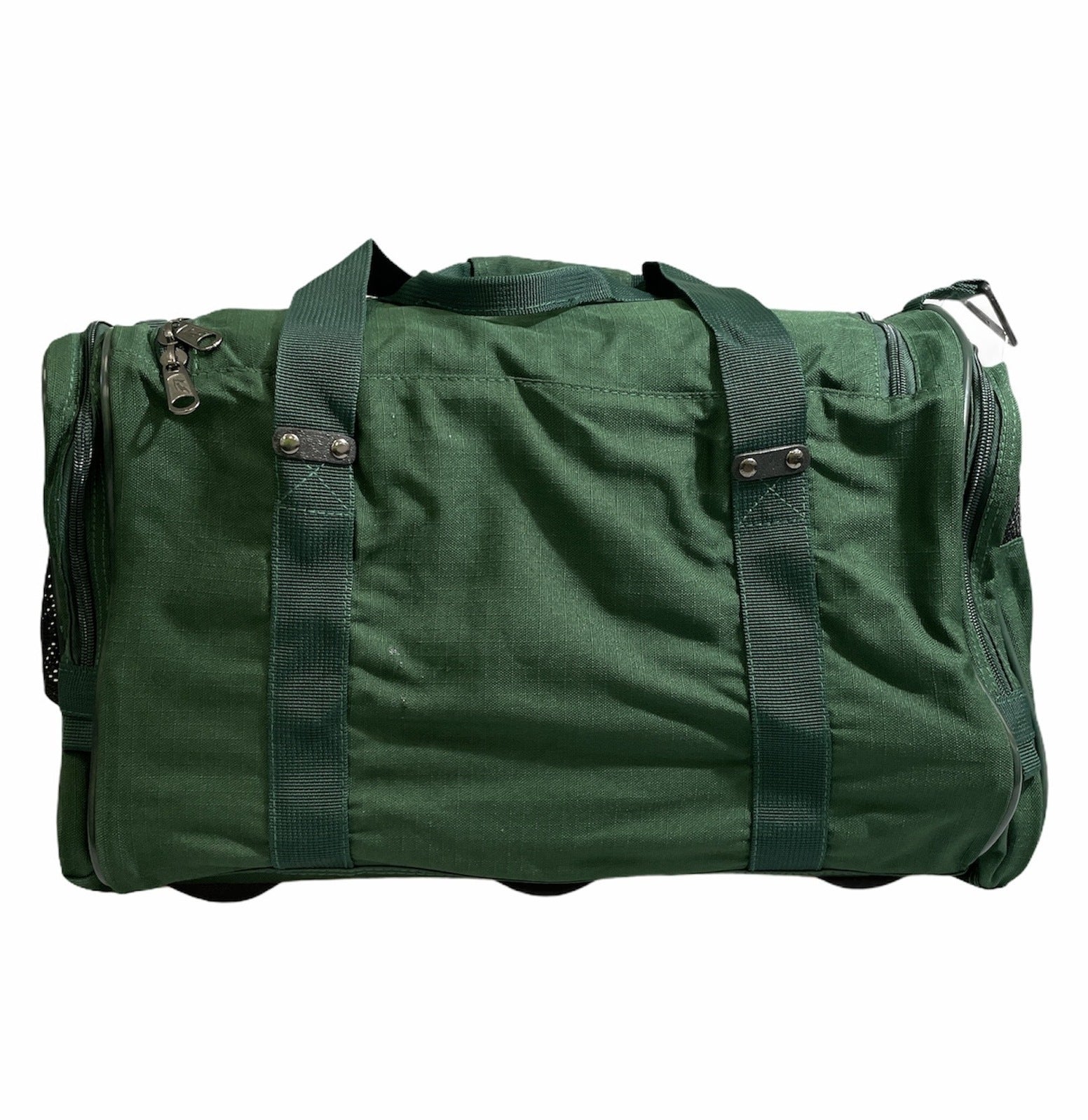 NNEDSZ 44L Travel Foldable Duffel Bag Gym Sports Luggage Travel Foldaway D-Zip Top School Bags - Bottle Green