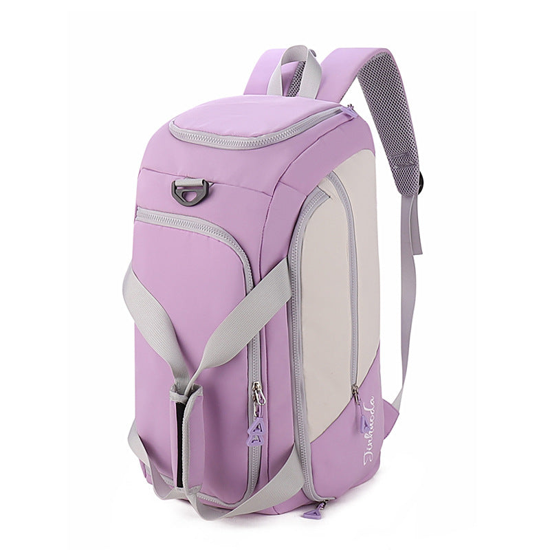 NNEDSZ Purple Large Capacity Travel Backpack – Multi-Function Carry-On Bag for Clothes, Luggage Storage, and Business Trips