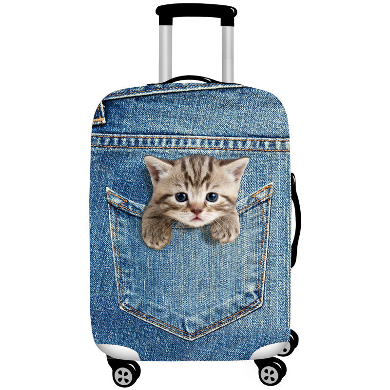 NNEDSZ S 18-20 Inch Elastic Luggage Cover with Zipper, Travel Suitcase Protector, Scratch Resistant Luggage Cover
