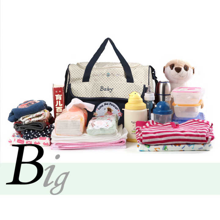 NNEDSZ Coffee 5-Piece Mommy Bag Set - Large Capacity Diaper Bags for Baby Travel, Tote and Shoulder Bags with Insulated Bottle Holder and Snack Bag