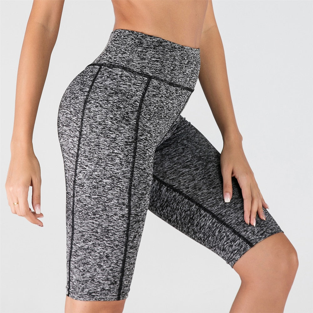 Sexy Women Stretch Biker Shorts Workout Leggings Neon Green Black Athletic Workout Fitness Jogger High Waist Yoga Shorts-4