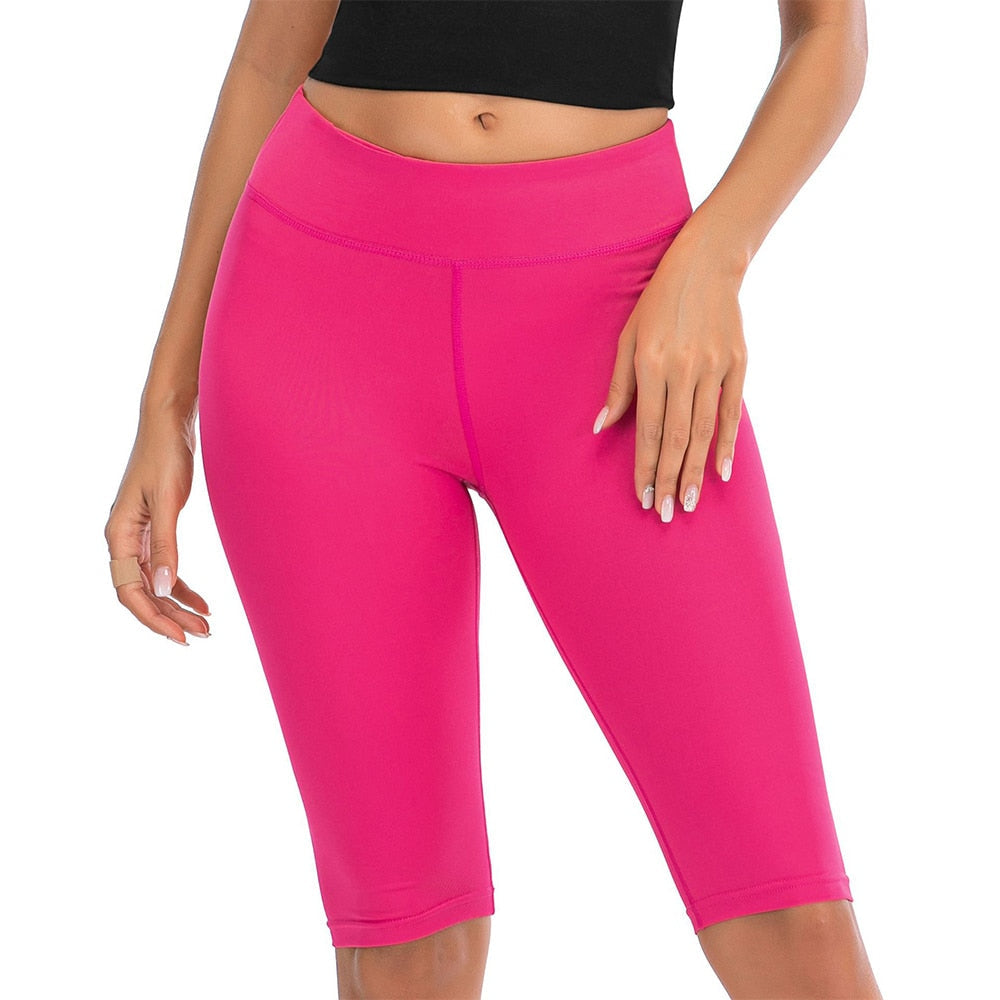 Sexy Women Stretch Biker Shorts Workout Leggings Neon Green Black Athletic Workout Fitness Jogger High Waist Yoga Shorts-8