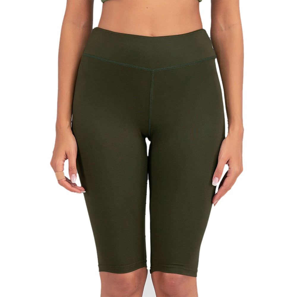 Sexy Women Stretch Biker Shorts Workout Leggings Neon Green Black Athletic Workout Fitness Jogger High Waist Yoga Shorts-9