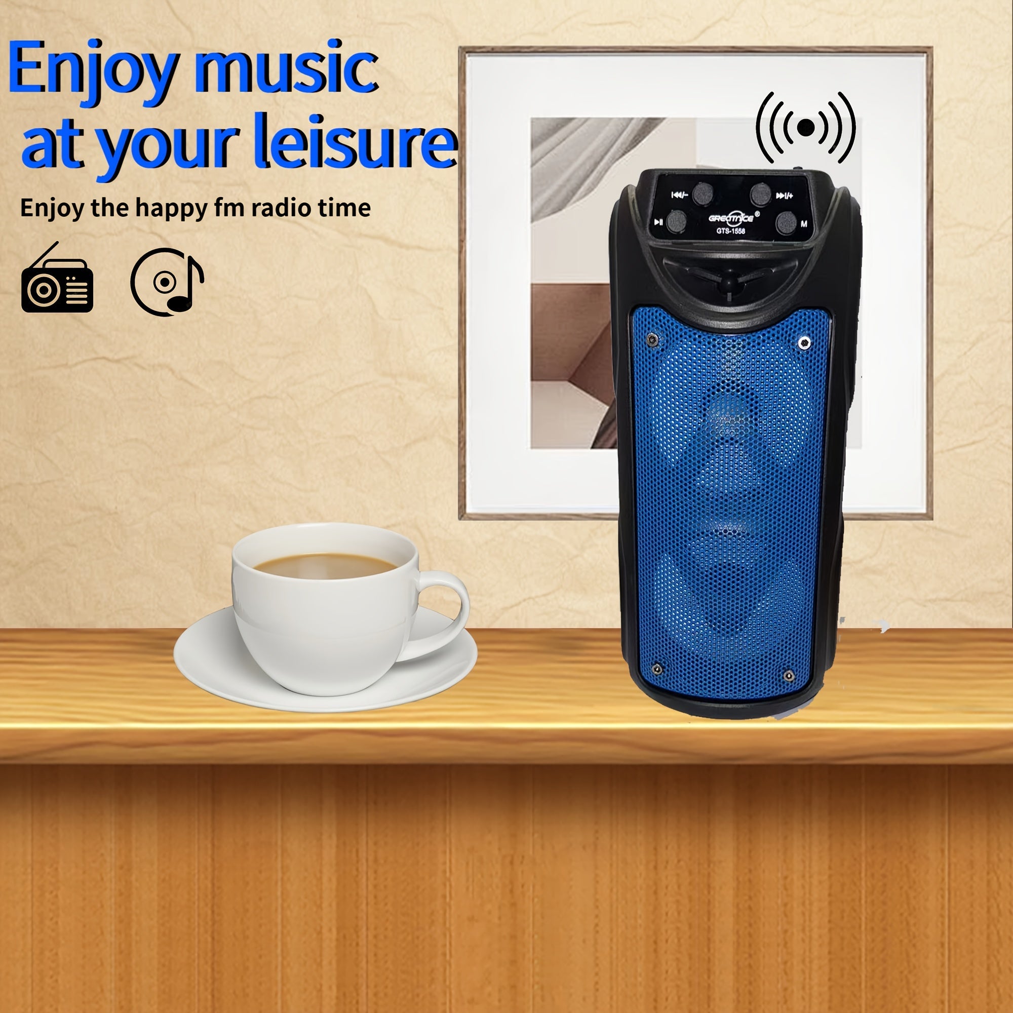 NNETM Portable Outdoor Wireless Speaker with LED Lights