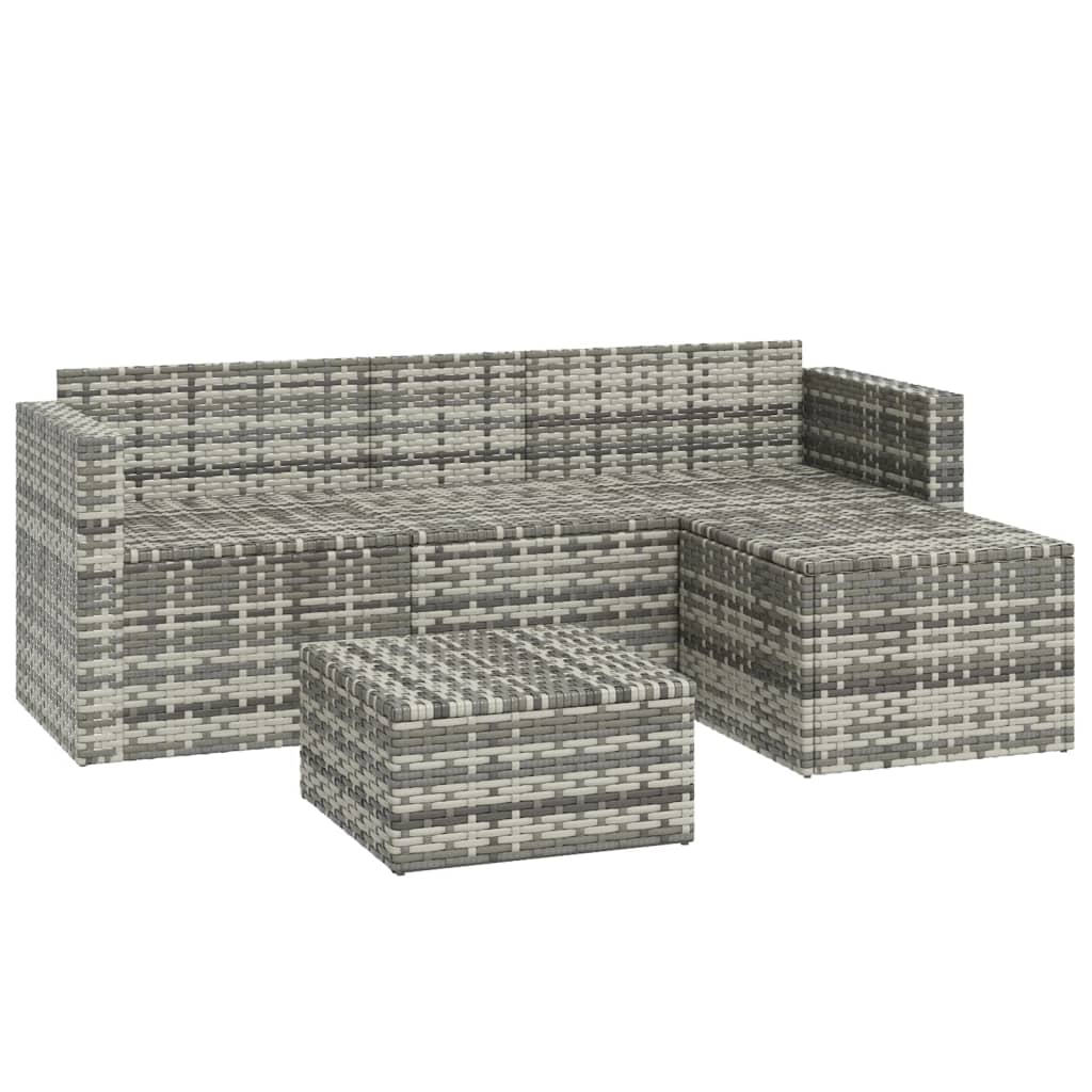 vidaXL Patio Furniture Set Patio Lounge Set Outdoor Furniture Poly Rattan