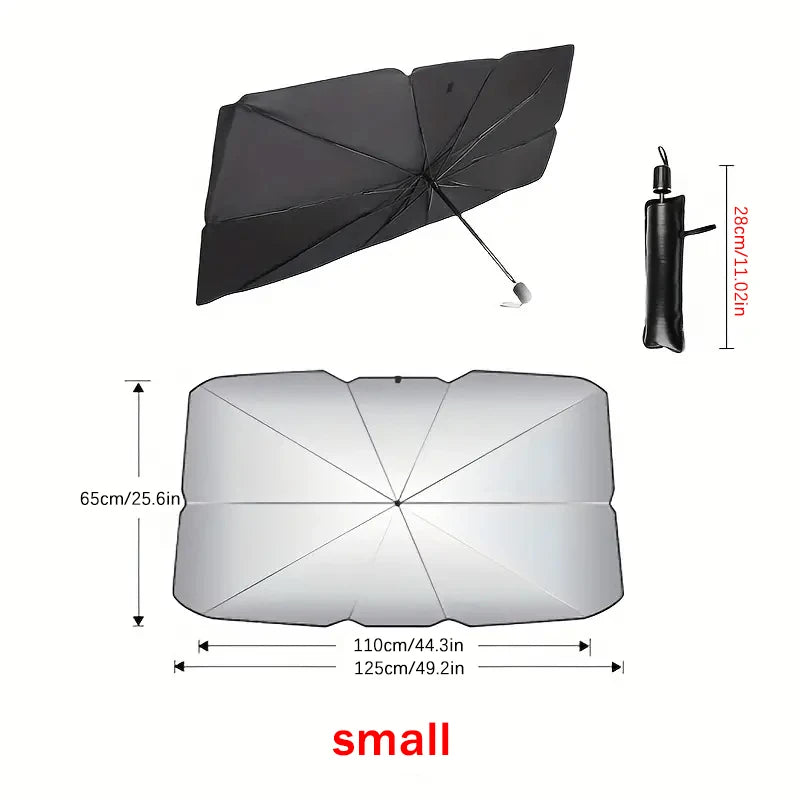 Automobile Windshield Sunshade-Foldable Automobile Umbrella Sunshade, Anti-Ultraviolet Car Front Window (Heat Protection) Windsh