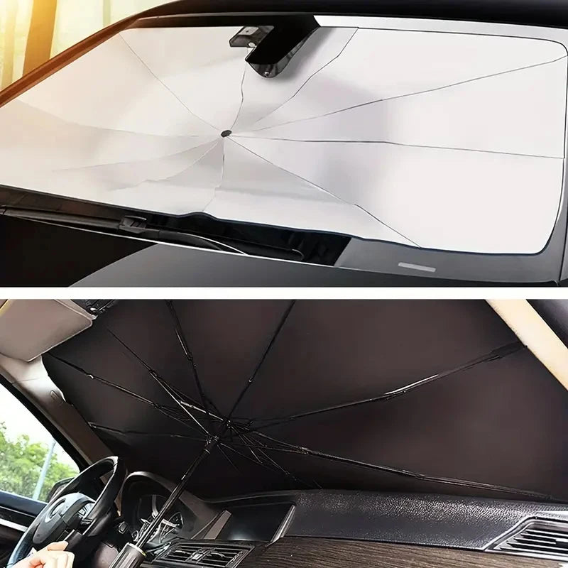 Automobile Windshield Sunshade-Foldable Automobile Umbrella Sunshade, Anti-Ultraviolet Car Front Window (Heat Protection) Windsh