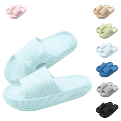 Bosirui Home Customizable Platform Foam Sliders Men's Women's Comfort Sandals with Pillow Slides for Shower Sports Bathroom