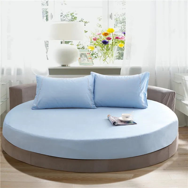Hotel Round Bedding Fitted Bed sheet with Elastic band romantic Themed Hotel Round Mattress Cover Diameter 200cm-220cm