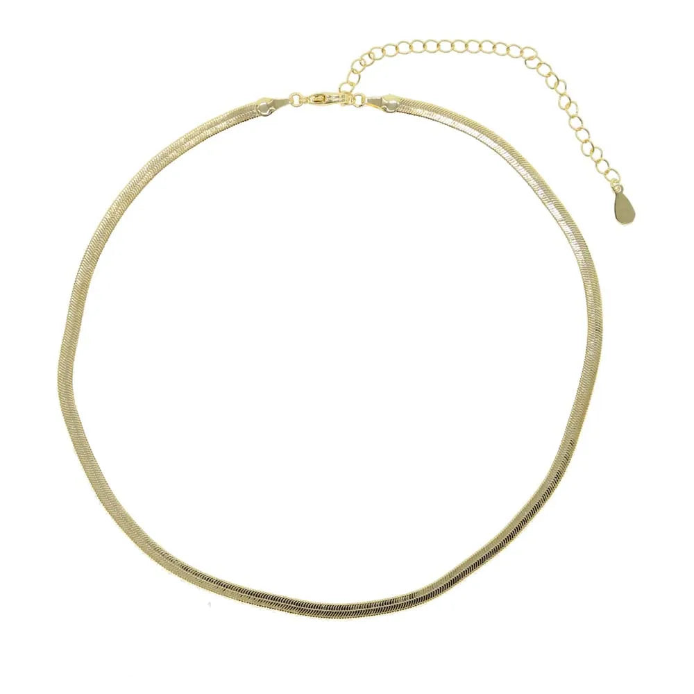 classic basic chain choker 3mm snake chain choker necklace for women simple jewelry wholesale
