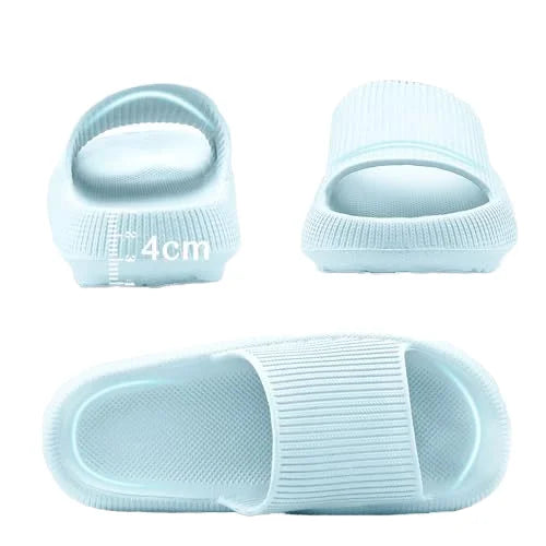 Bosirui Home Customizable Platform Foam Sliders Men's Women's Comfort Sandals with Pillow Slides for Shower Sports Bathroom