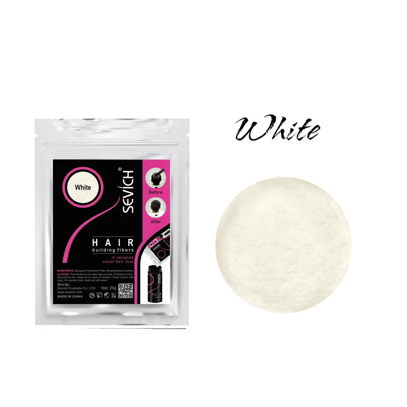 Sevich 10 Color Hair Fibers Keratin Hair Loss Building Fiber 25g/100g Hair Loss Concealer Instant Wig Regrowth Powders Black