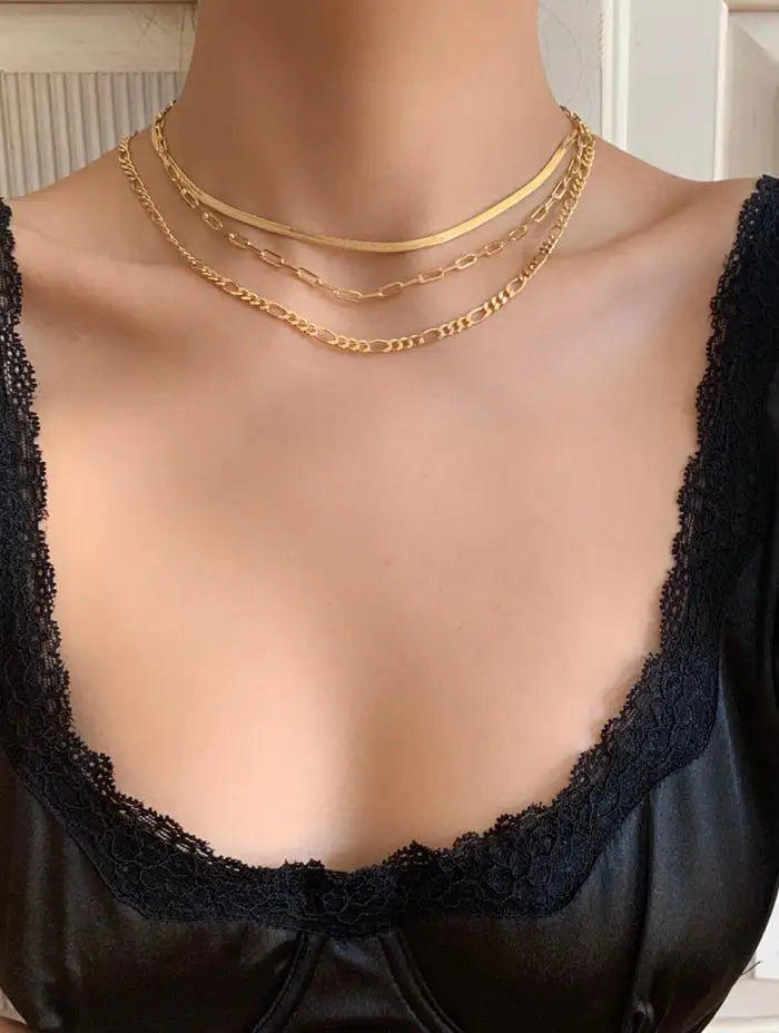 classic basic chain choker 3mm snake chain choker necklace for women simple jewelry wholesale