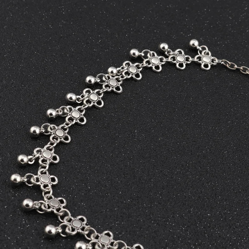 Tenande Vintage Clavicle Chain Necklaces Flowers Tassel Necklaces for Women Bohemian Jewelry Gifts