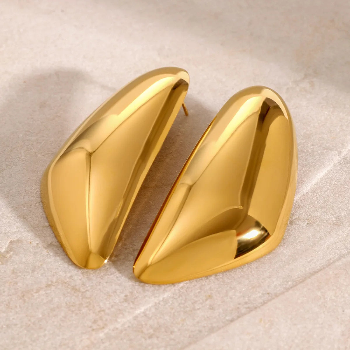 New Arrival 18K Gold Plated Silver Stainless Steel Earring Two-Tone Minimalist Hoop Gold Loops Earrings