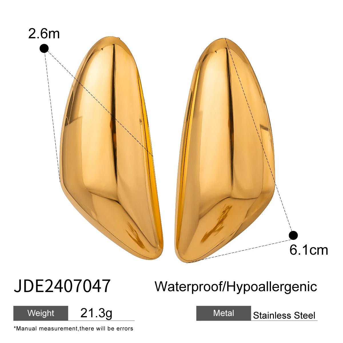 New Arrival 18K Gold Plated Silver Stainless Steel Earring Two-Tone Minimalist Hoop Gold Loops Earrings