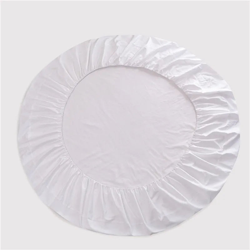 Hotel Round Bedding Fitted Bed sheet with Elastic band romantic Themed Hotel Round Mattress Cover Diameter 200cm-220cm