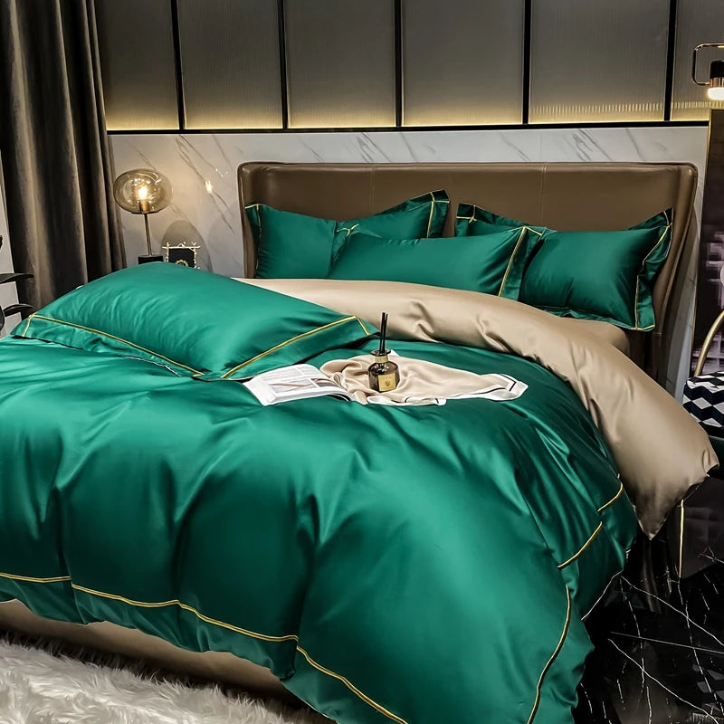 White Egyptian Cotton Bedding Sets Embroidery Duvet Cover Flat/Fitted Bed Sheet Linen Hotel Style Home Textiles Queen King