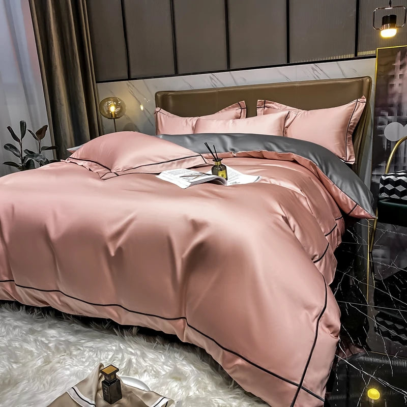 White Egyptian Cotton Bedding Sets Embroidery Duvet Cover Flat/Fitted Bed Sheet Linen Hotel Style Home Textiles Queen King
