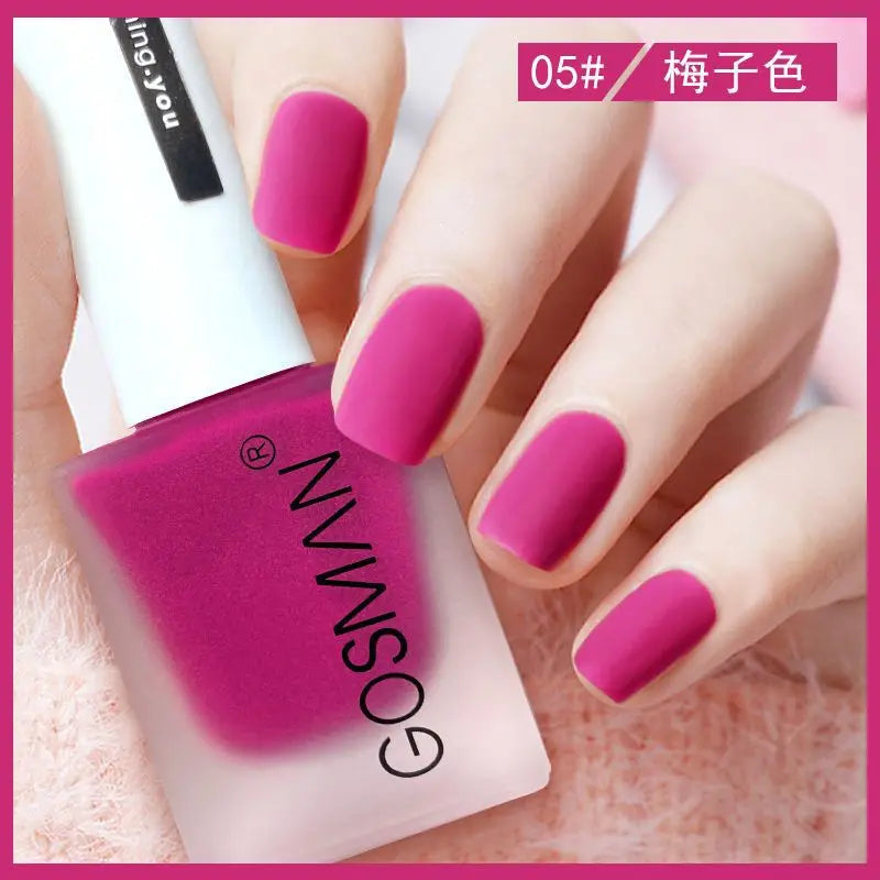 Waterproof Velvet Matte Quick Dry Nail Polish Pink Color