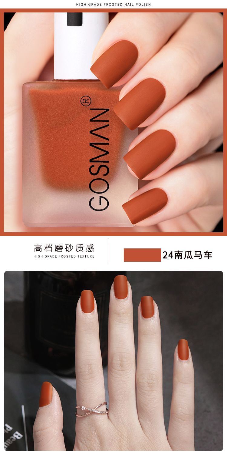 Waterproof Velvet Matte Quick Dry Nail Polish Pink Color