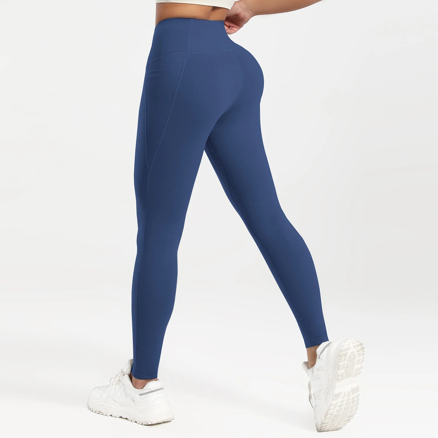 Solid Color Back Waist Pocket High Waist Fitness Yoga Legging soft Women Sport Pant Tight Butter Athletic Gym Ankle-Length Pants