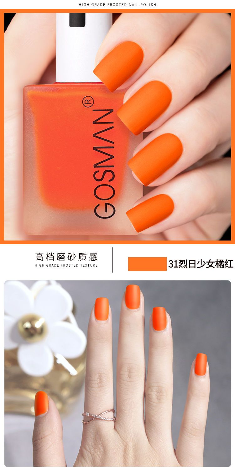 Waterproof Velvet Matte Quick Dry Nail Polish Pink Color