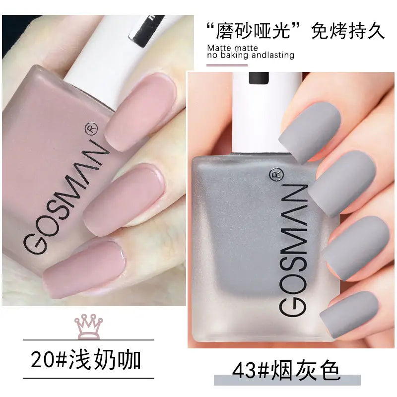 Waterproof Velvet Matte Quick Dry Nail Polish Pink Color