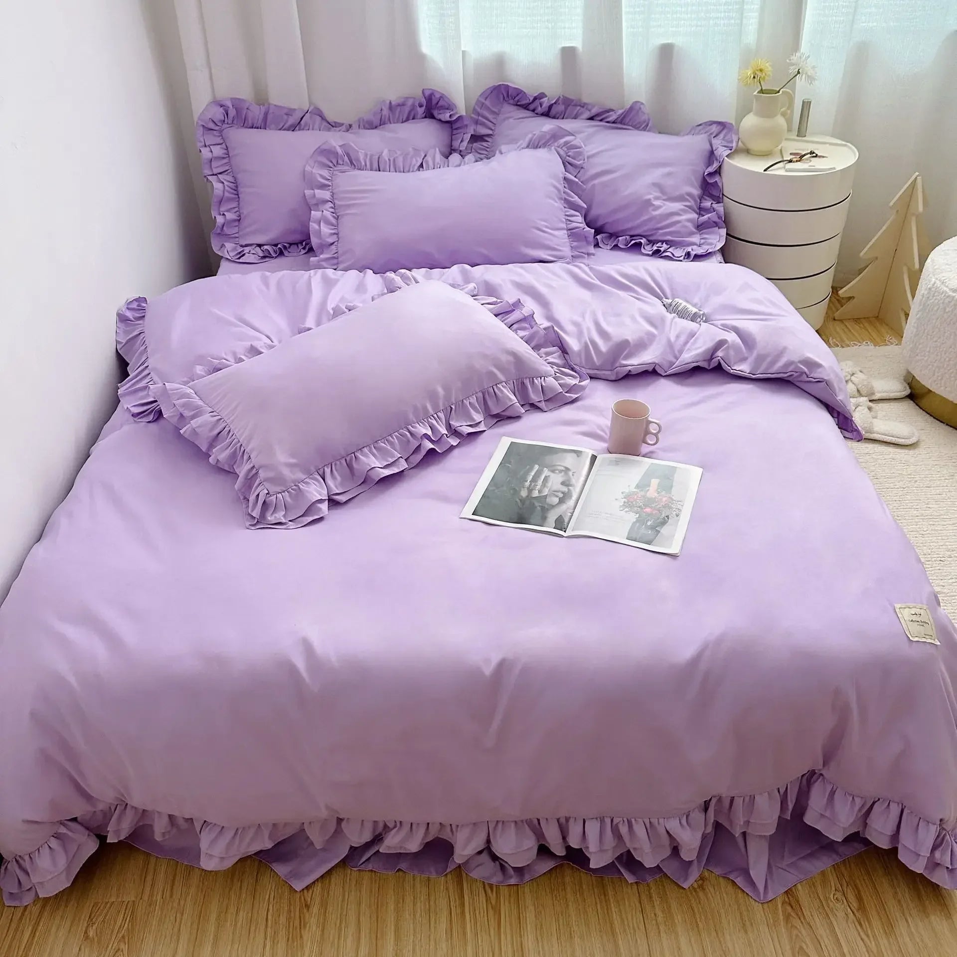 2024 New Bedding Set European Simple Large Family Set Large Quilt Cover Home Comfortable Quilt Cover Pillow Cover Bed Sheet