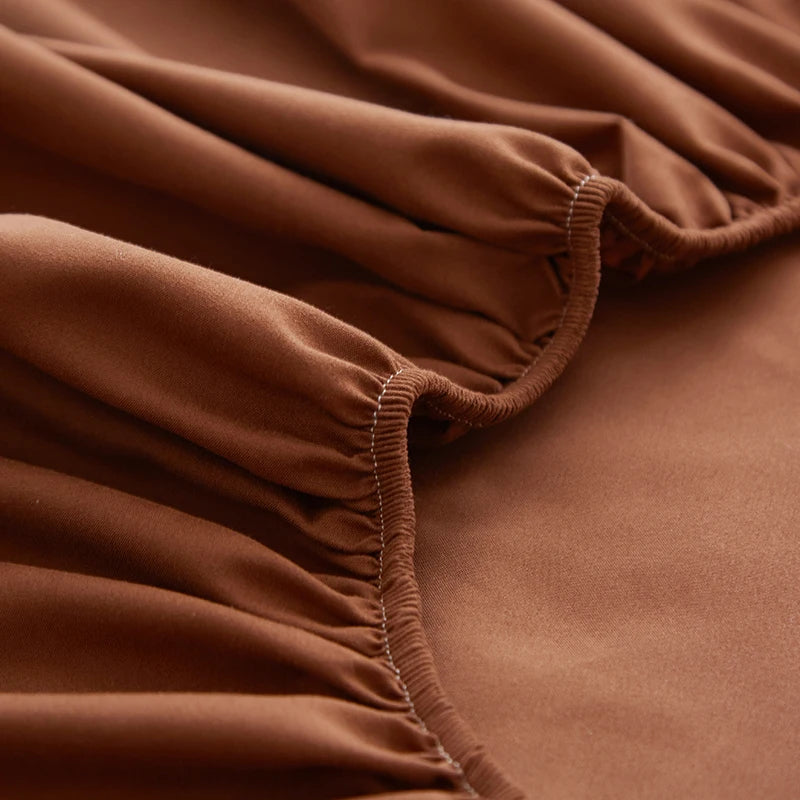 3/4pcs Bedding Set - Waterproof and Breathable Fitted Sheet Set for Bedroom, 1pc Flat sheet/ 1pc Fitted sheet /2pcs Pillowcases