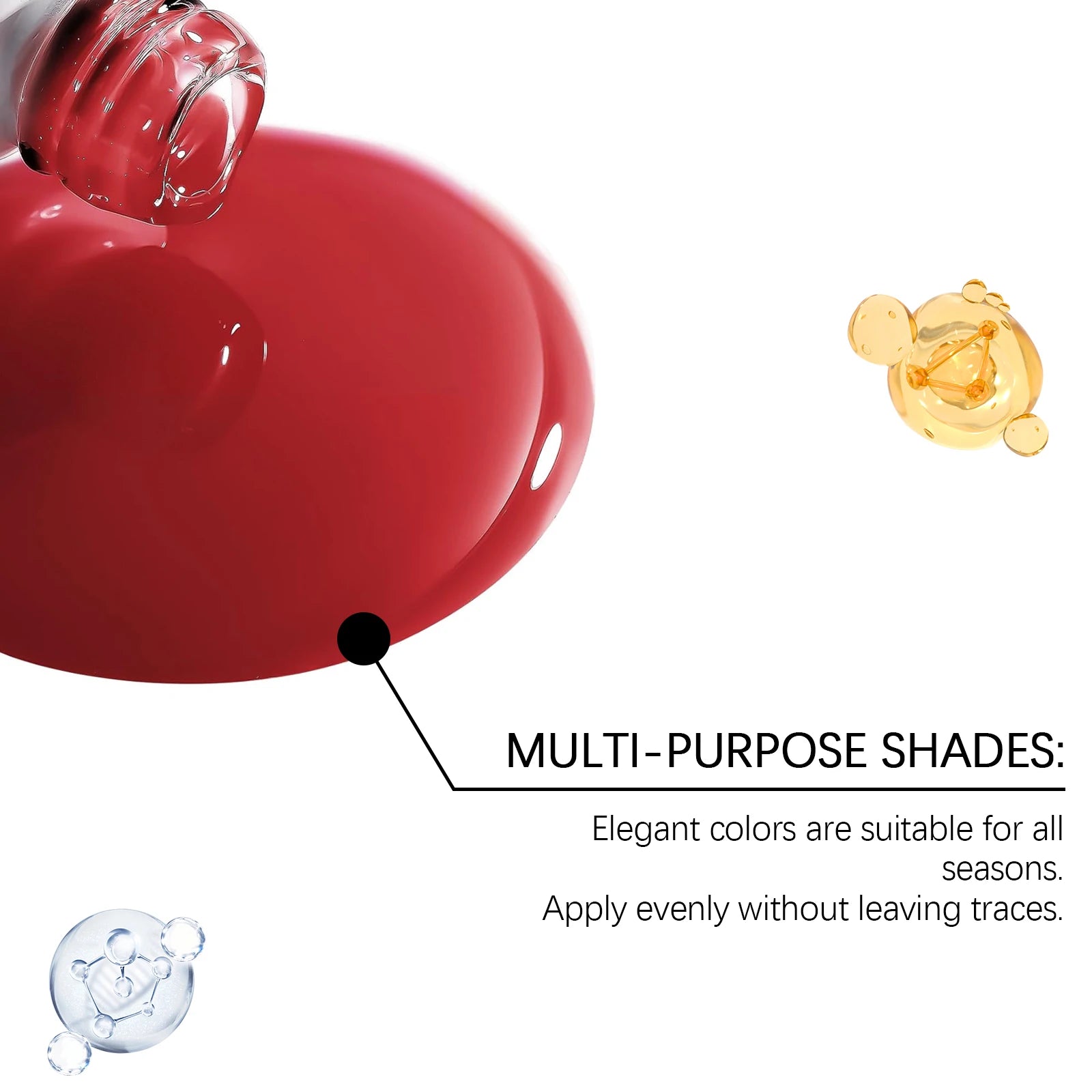 Jelly Ren Nail Polish High Color Rendering Quick Drying Smooth Texture Long-lasting Easy to use