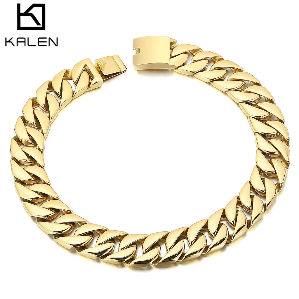 20mm Chunky Curb Chain Bracelet & Necklace - Stainless Steel 316L - KN199983-KJX
