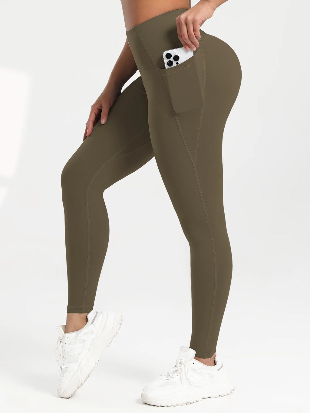 Solid Color Back Waist Pocket High Waist Fitness Yoga Legging soft Women Sport Pant Tight Butter Athletic Gym Ankle-Length Pants