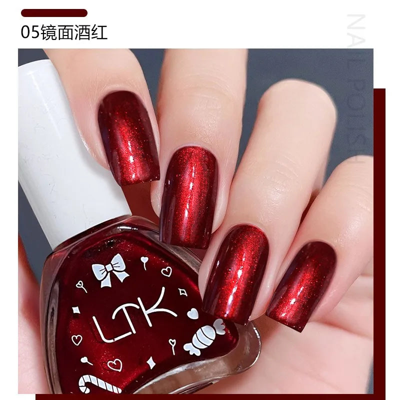Pink Color Quick Air Dry Nail Polish LTK24