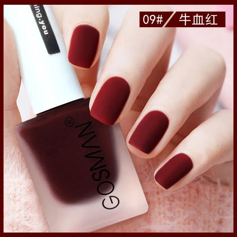 Waterproof Velvet Matte Quick Dry Nail Polish Pink Color