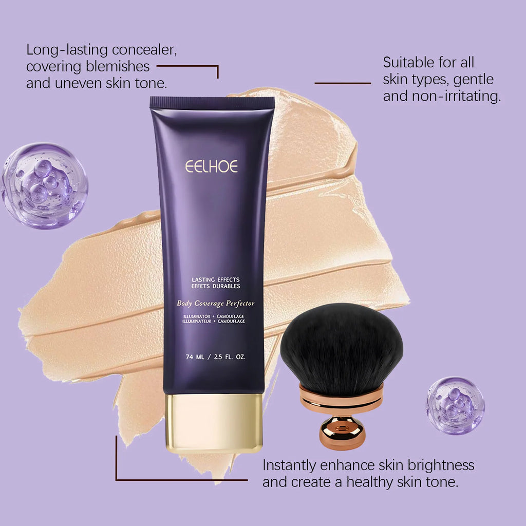 EELHOE Body Concealer Full Coverage Covering Tattoo Sweatproof Waterproof Body Foundation Body Coverage Perfector Makeup 74g