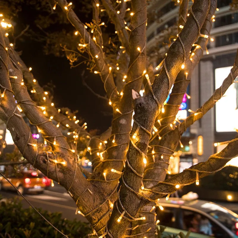 10M 20M Christmas Garland Led String Lights Festoon Fairy Lights New Year Lamp Outdoor Lighting for Wedding Party Decoration