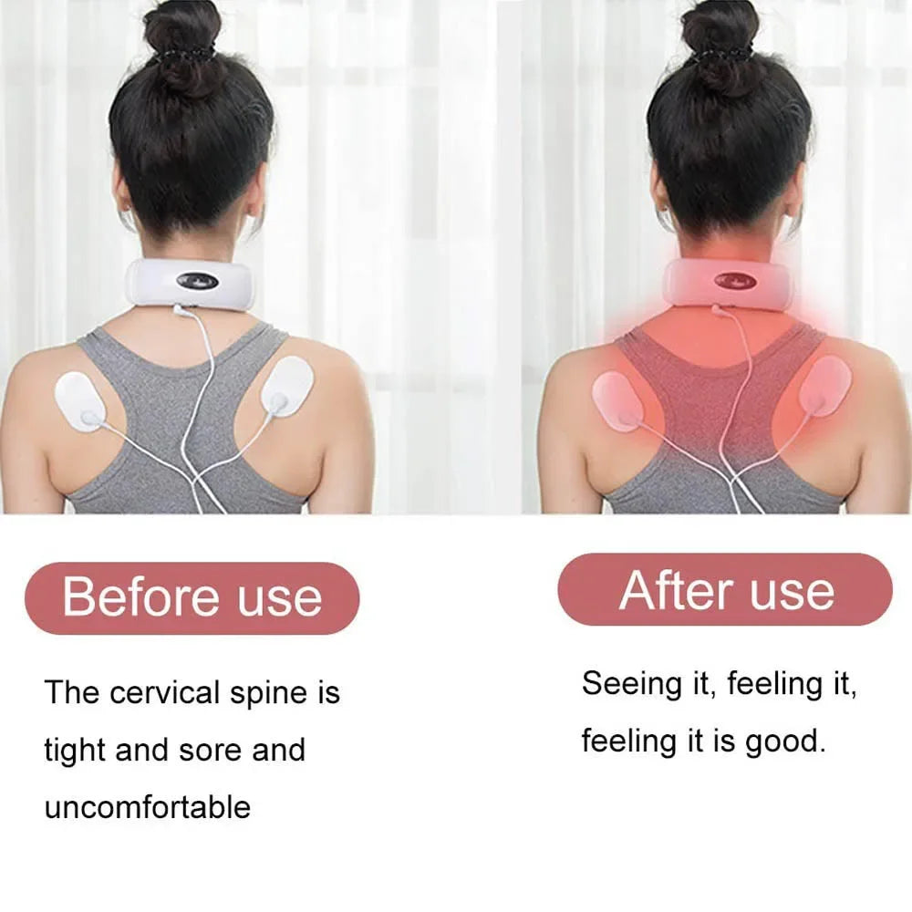 Electric Shoulder Back Massager Shiatsu Neck Massager Pulse Back Heating Muscle Pain Relief Care Relaxation Tool for Car Office