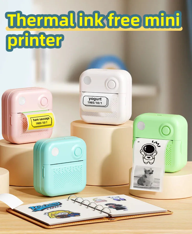 Dolewa D3 Portable Printer Thermal Paper Stickers Paper Mini Printers Labels Maker Printer for Error Printing Photo Printing