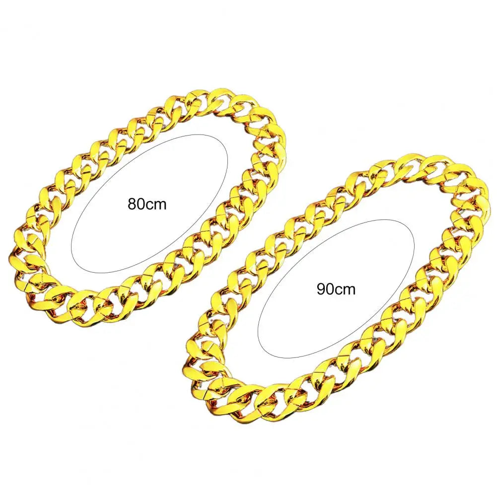 Men Necklace Big Chain Hip Hop Resin Exaggerated Geometric Choker Necklace for Cocktail Party