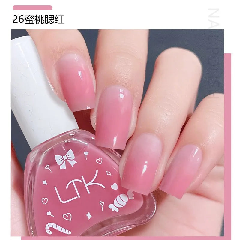 Pink Color Quick Air Dry Nail Polish LTK24