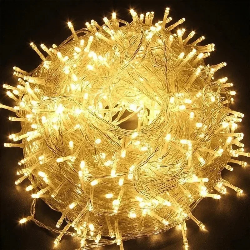 10M 20M Christmas Garland Led String Lights Festoon Fairy Lights New Year Lamp Outdoor Lighting for Wedding Party Decoration