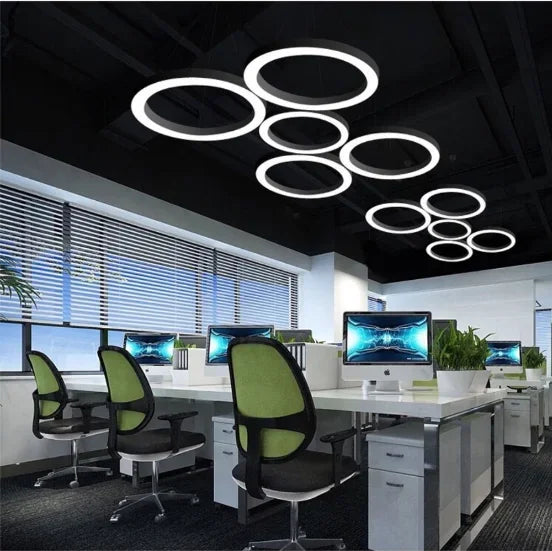 Led Lamps Office Chandelier Creative Hexagonal Round Simple Y-shaped splicing Special-Shaped Chandelier Gym Office Light