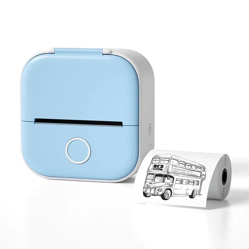 Solid T02 Portable Mini Wireless Thermal Pocket Printer Self-adhesive Stickers Use for DIY Journal Sticker Impresora Portátil