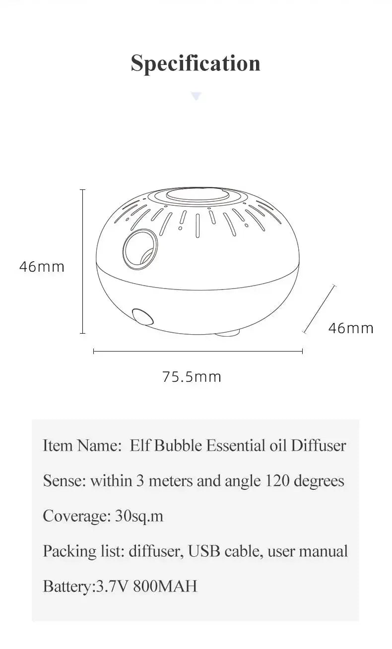 Room Fragrance Diffuser USB Car Air Nebulizer Diffuser Funny Automatic Induction Portable smell distributor For Bedroom Office