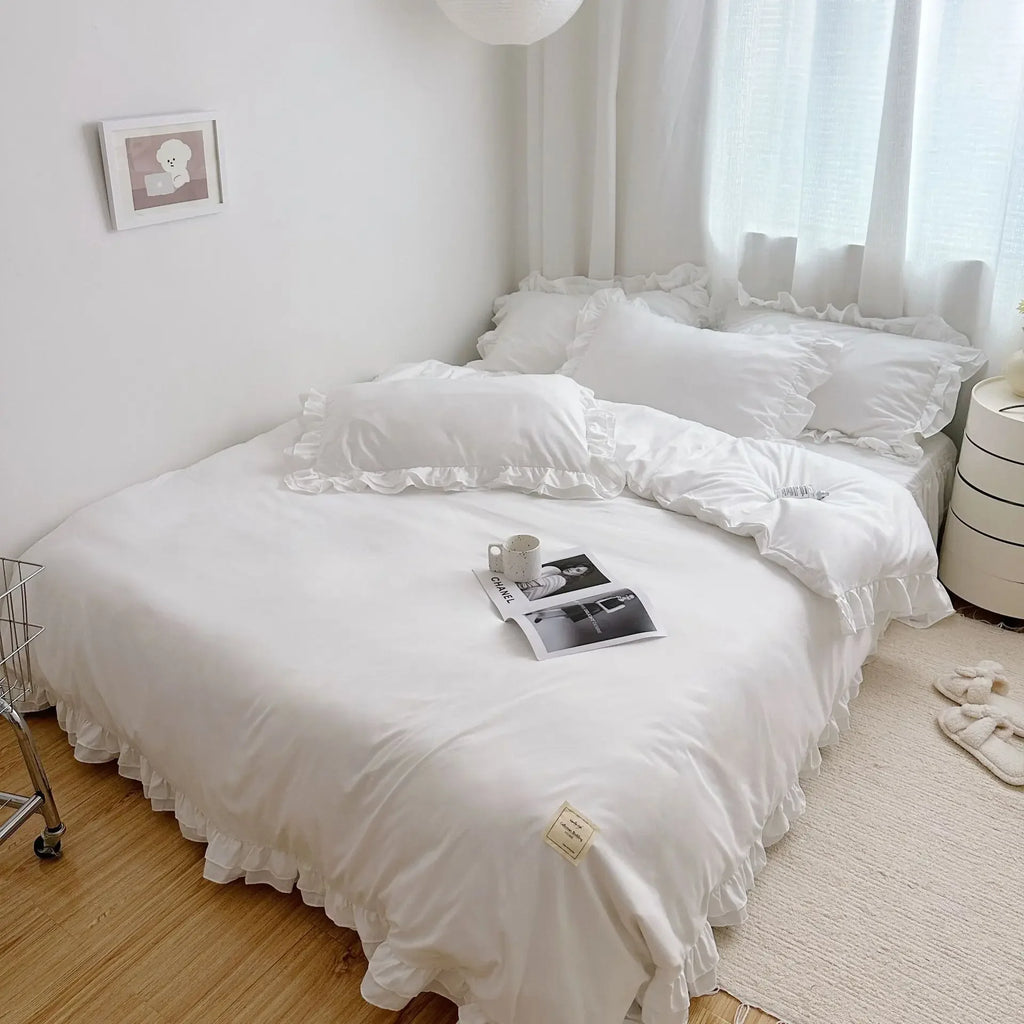 2024 New Bedding Set European Simple Large Family Set Large Quilt Cover Home Comfortable Quilt Cover Pillow Cover Bed Sheet