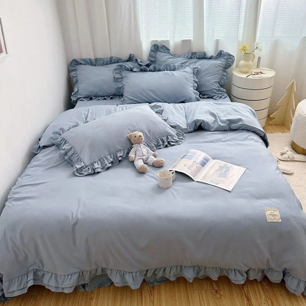 2024 New Bedding Set European Simple Large Family Set Large Quilt Cover Home Comfortable Quilt Cover Pillow Cover Bed Sheet