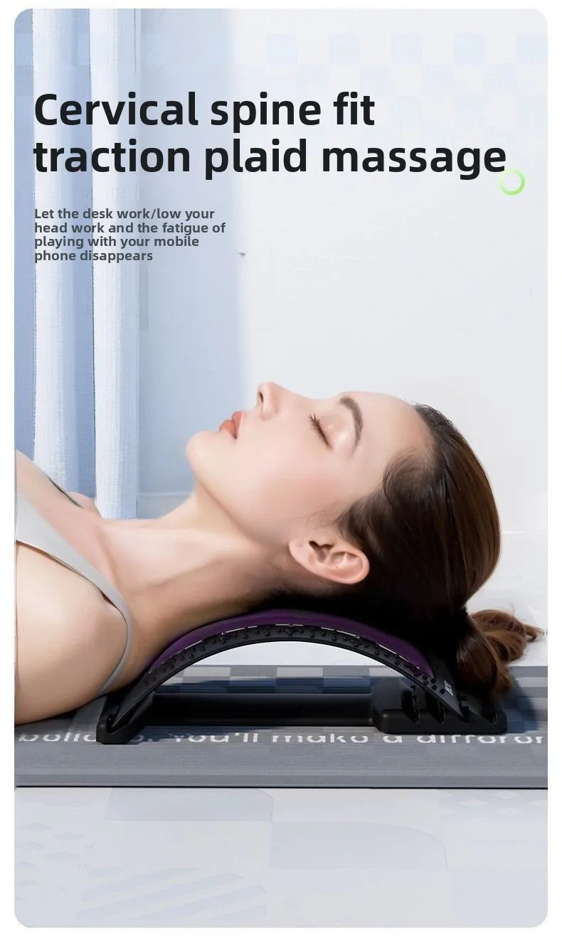 Back Massager Stretch Lumbar Support Relaxation Spine Pain Relief Vertebral Relaxer Stretches The Lower Traction Corrects Waist