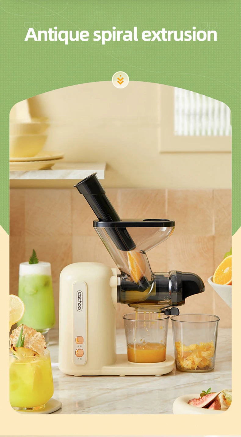 Slow Electric Juicer Multifunction Fruit Vegetable Screw Cold Press Extractor Automatic Squeezer Citrus Juicer Portable Blender